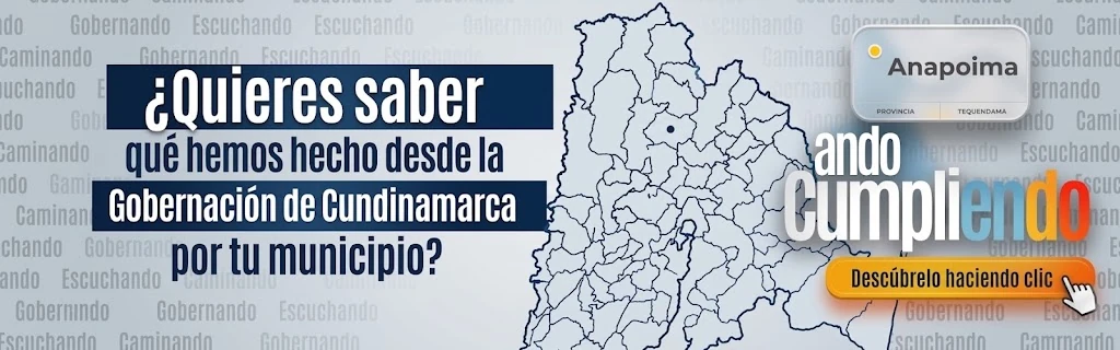 ¿Quieres saber qué hemos hecho desde la Gobernación de Cundinamarca por tu municipio? Andocumpliendo, Anapoima, provincia del Tequendama. Descúbrelo haciendo clic.